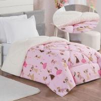 Edredom Cobertor Sofie Solteiro Dupla Face Sherpa Toque Lã Carneiro - 1