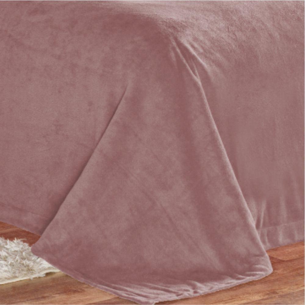 Edredom Cobertor Coberta Manta Casa Show Queem - Rosê - 2