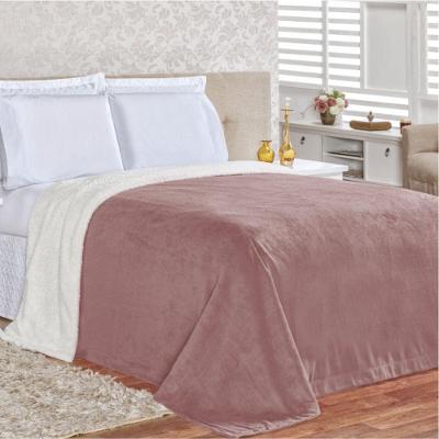 Edredom Cobertor Coberta Manta Casa Show Queem - Rosê