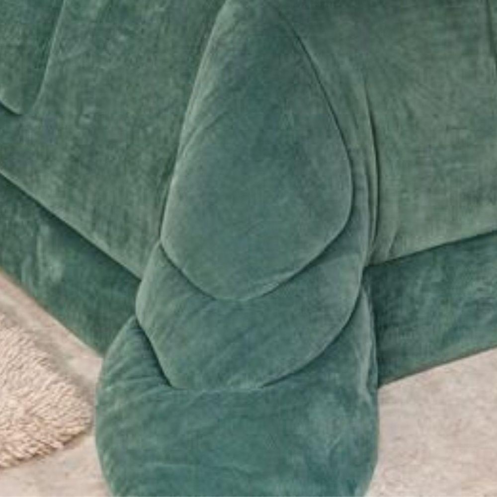 Edredom Coberdrom Pryme Solteiro Sherpa E Manta - Esmeralda - 3