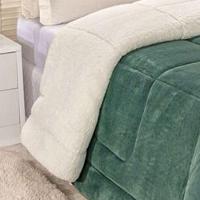 Edredom Coberdrom Fenix Queen Sherpa E Manta - Esmeralda - 3