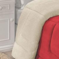 Edredom Coberdrom Fenix King Sherpa E Manta - Vermelho - 3