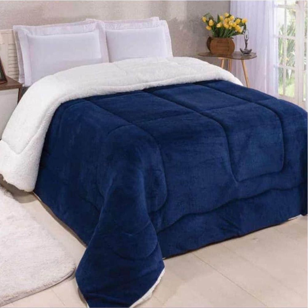 Edredom Coberdrom Fenix King Sherpa E Manta - Royal - 1