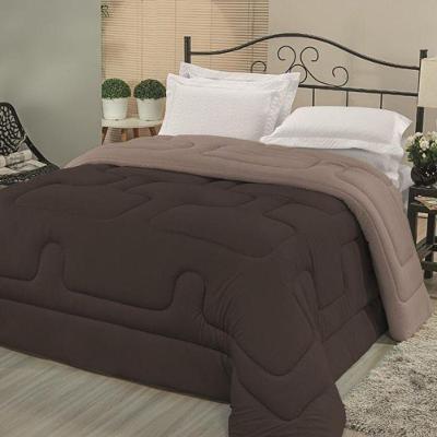 Edredom Em Malha 100% Algodão Solteiro Dupla Face - Tabaco - Chocolate