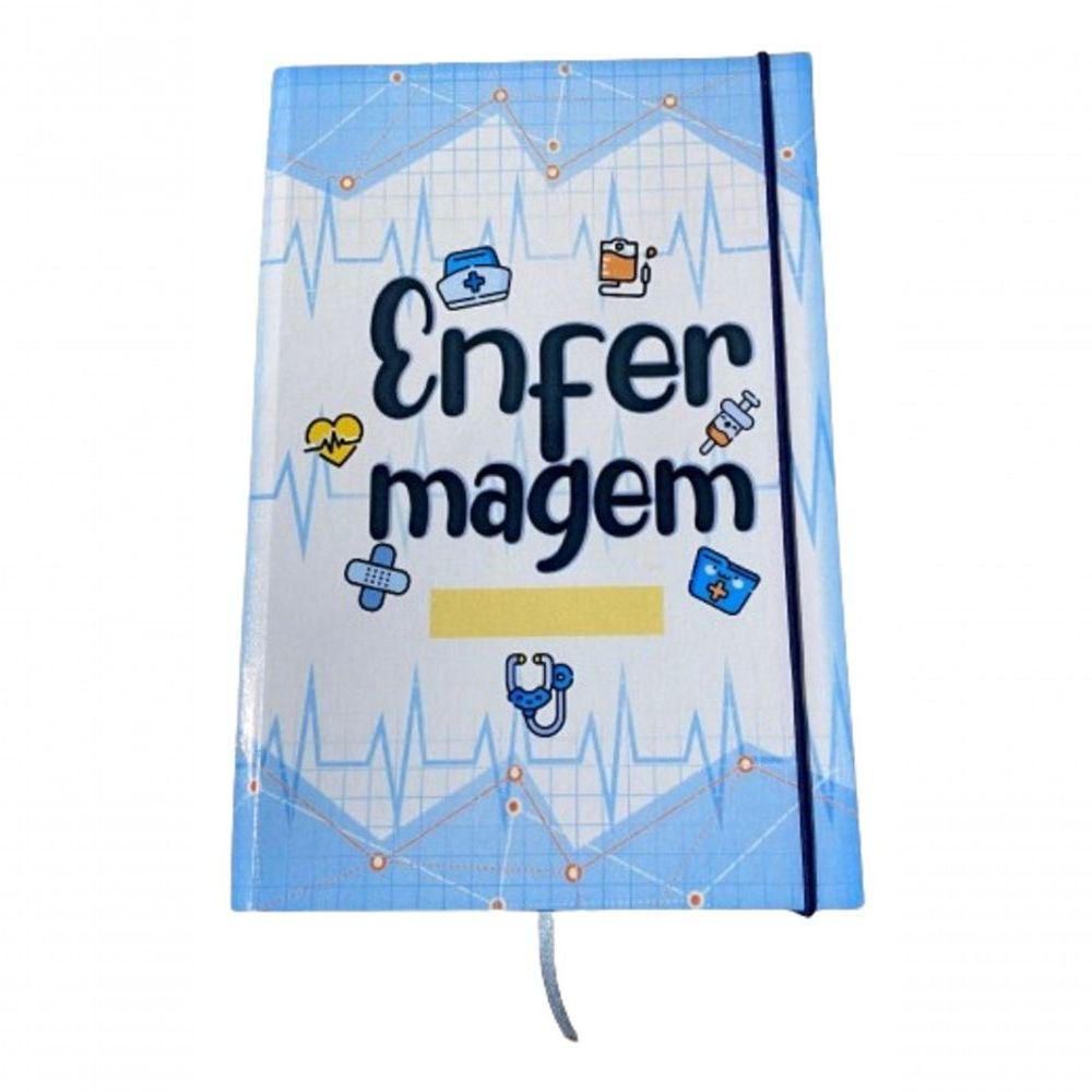 Caderno Sketchbook Grande Capa Profissões Enfermagem 21x14cm Miolo Com Pauta Para Escrever - 3
