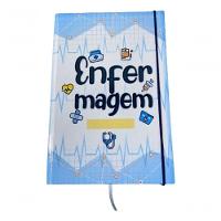 Caderno Sketchbook Grande Capa Profissões Enfermagem 21x14cm Miolo Com Pauta Para Escrever - 3