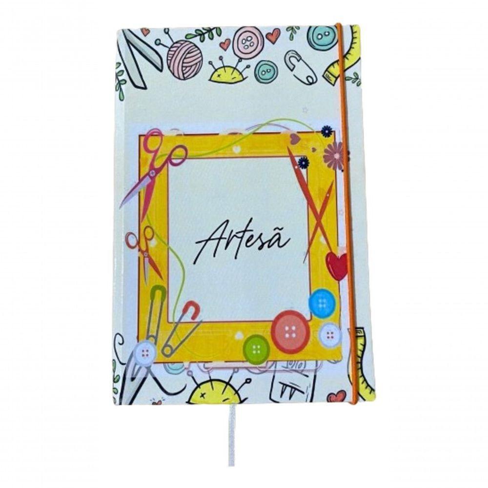 Caderno Sketchbook Grande Capa Profissões Artesã 21x14cm Miolo Sem Pauta Para Desenhar - 3