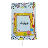 Caderno Sketchbook Grande Capa Profissões Artesã 21x14cm Miolo Sem Pauta Para Desenhar - 3