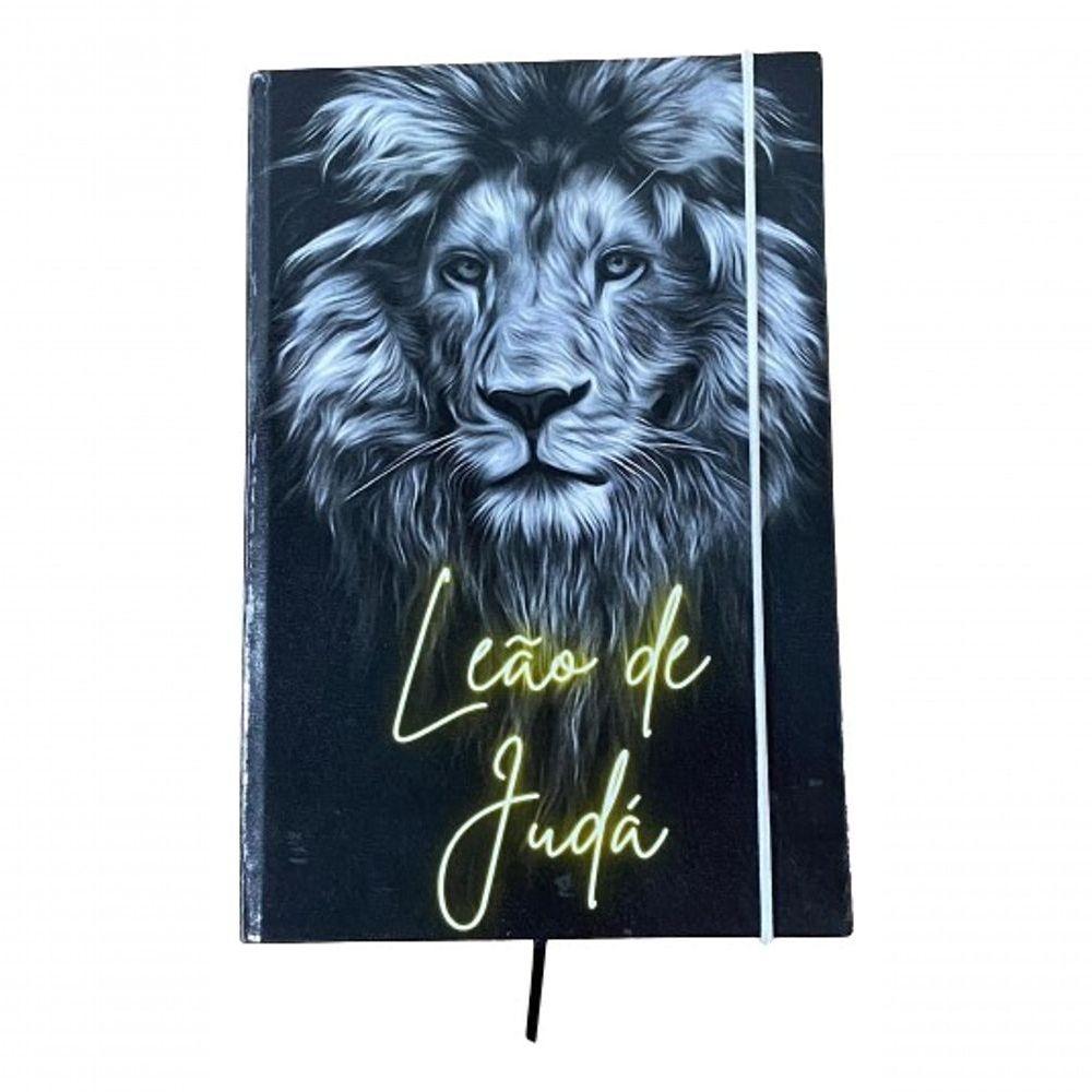 Caderno Sketchbook Grande Capa Religião Leão De Judá 21x14cm Miolo Sem Pauta Para Desenhar - 3
