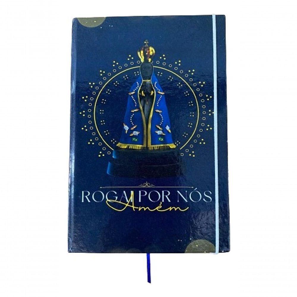 Caderno Sketchbook Grande Capa Religião Nossa Sra Rogai Por Nós 21x14cm Miolo Com Pauta Para Escrever - 3