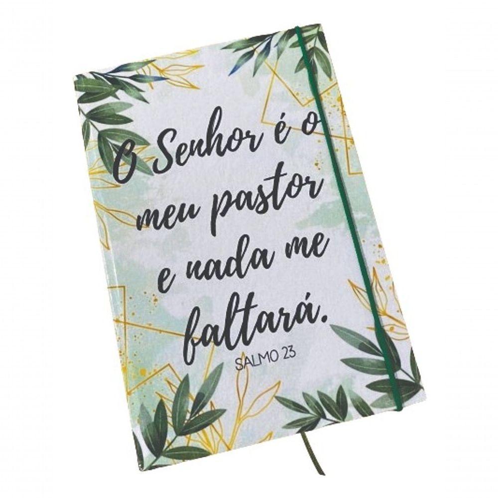 Caderno Sketchbook Grande Capa Religião 21x14cm Salmo 23 Miolo Sem Pauta Para Desenhar - 3