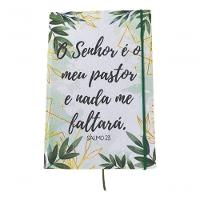 Caderno Sketchbook Grande Capa Religião 21x14cm Salmo 23 Miolo Sem Pauta Para Desenhar - 1