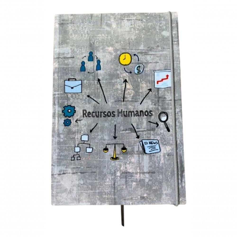 Caderno Sketchbook Grande Capa Profissões Recursos Humanos 21x14cm Miolo Sem Pauta Para Desenhar - 3