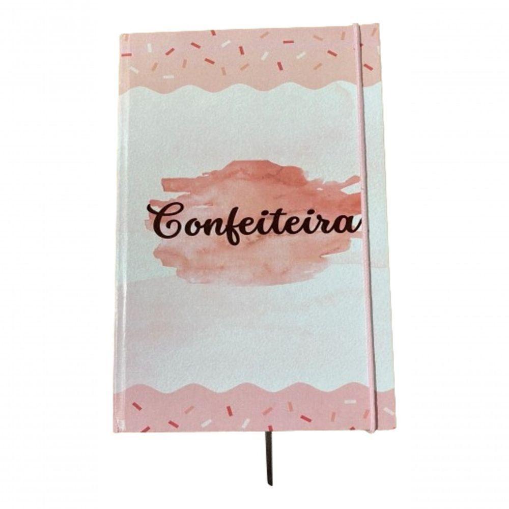 Caderno Sketchbook Grande Capa Profissões Confeiteira 21x14cm Miolo Sem Pauta Para Desenhar - 1