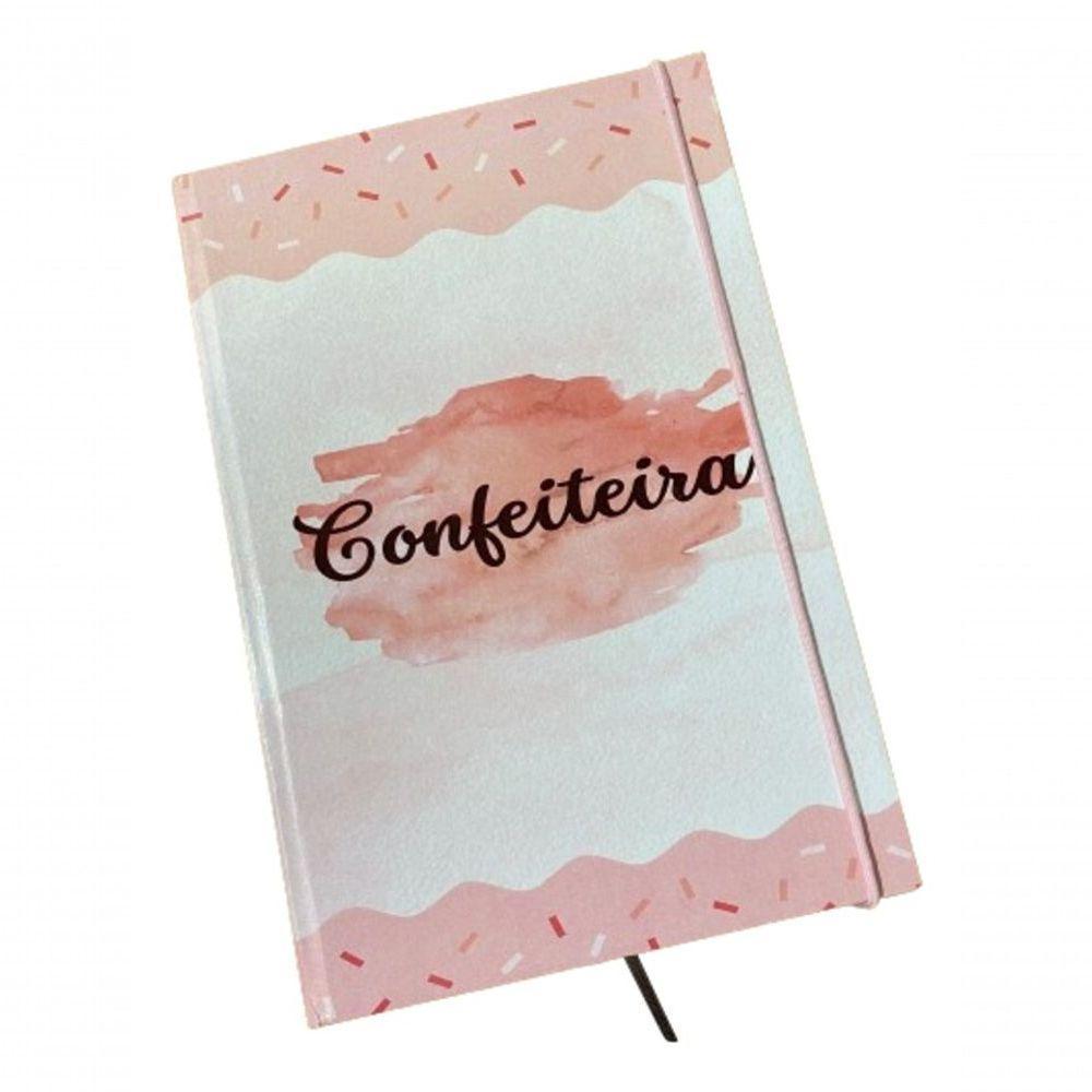 Caderno Sketchbook Grande Capa Profissões Confeiteira 21x14cm Miolo Sem Pauta Para Desenhar - 3