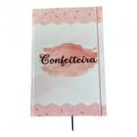 Caderno Sketchbook Grande Capa Profissões Confeiteira 21x14cm Miolo Sem Pauta Para Desenhar - 1