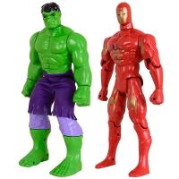 Kit Dupla De Heróis Homem De Ferro Incrível Hulk Articulável - 2