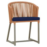 Cadeira De Jantar Noronha Alumínio Fendi E10 Trama Original Terra Cota - 1