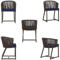 Cadeira De Jantar Noronha Alumínio Marrom E10 Trama Original Marrom - 3