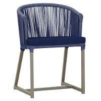 Cadeira De Jantar Noronha Alumínio Fendi E10 Trama Original Azul