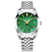 Relógio De Pulso Mecânico Automático Clássico Em Aço Inoxidável Com Data Automatica Impermeavel Verde - 1