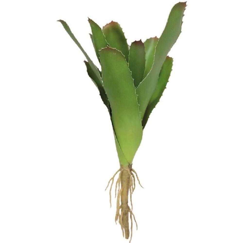 Kit 4 Peças Bromélia Planta Artificial Verde 8 Folhas 21cm - 3