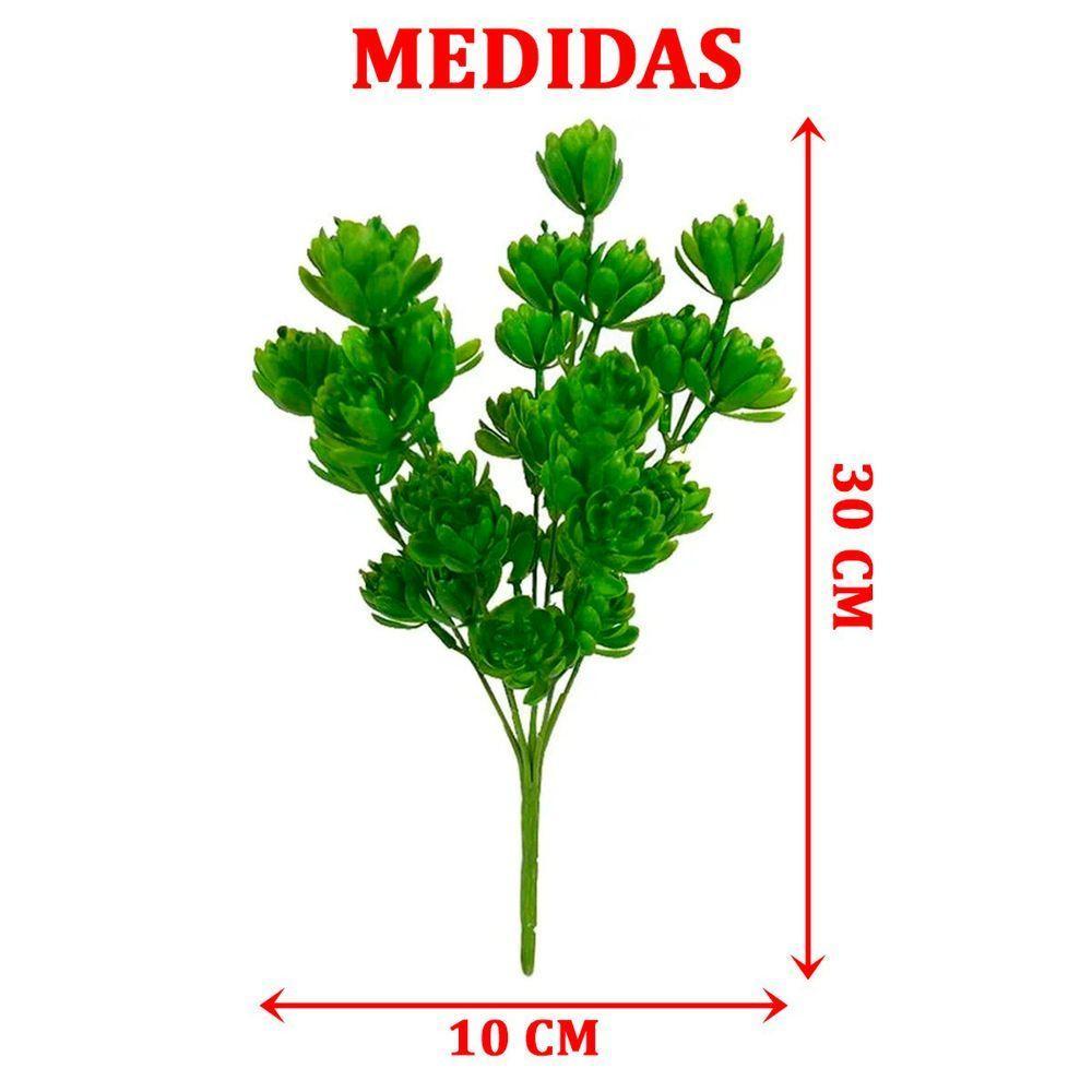 Kit 8 Planta Artificial Broto Suculenta Arranjo Flor 30cm - 2