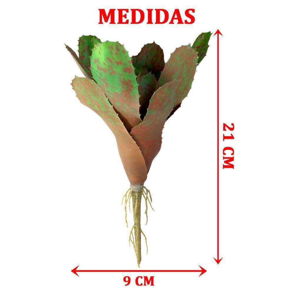 Kit 10 Pçs Bromélia Planta Artificial Elegante 8 Folhas 21cm - 2