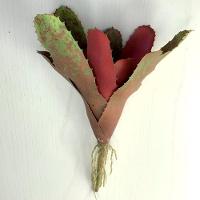 Kit 10 Pçs Bromélia Planta Artificial Elegante 8 Folhas 21cm - 6