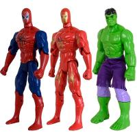 Kit Trio Brinquedo Incrível Hulk Homem Aranha Homem Aço 29cm - 6