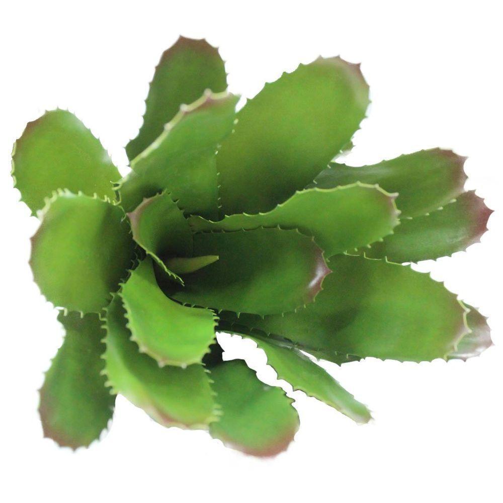 Kit 2 Peças Bromélia Planta Artificial Verde 20 Folhas 28cm - 3