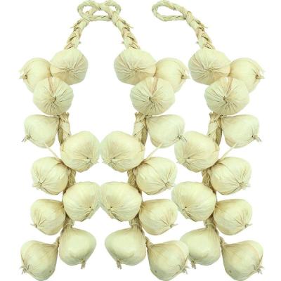 Kit 6 Tranças De Alho Artificial Decoração Artesanal 42cm