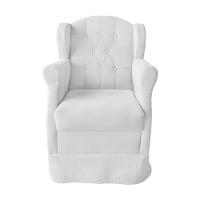 Poltrona Amamentação Cadeira Reforçada Balanço Lile Suede branco - 3