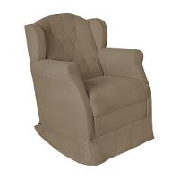 Poltrona Amamentação Cadeira Reforçada Balanço Lile Suede bege Escuro - 1