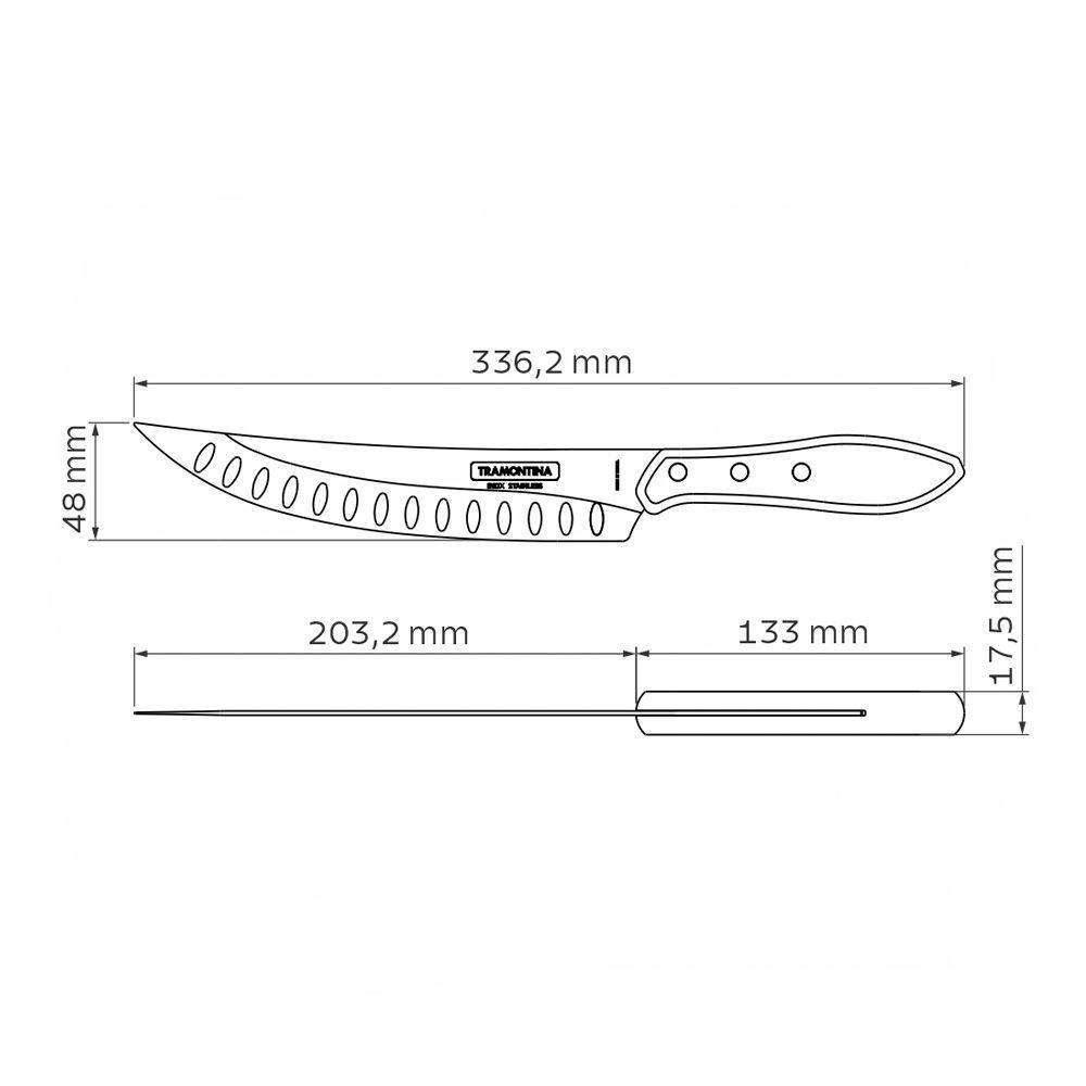 Faca Para Carne Butcher Tramontina 21180178 8 Vermelho - 3