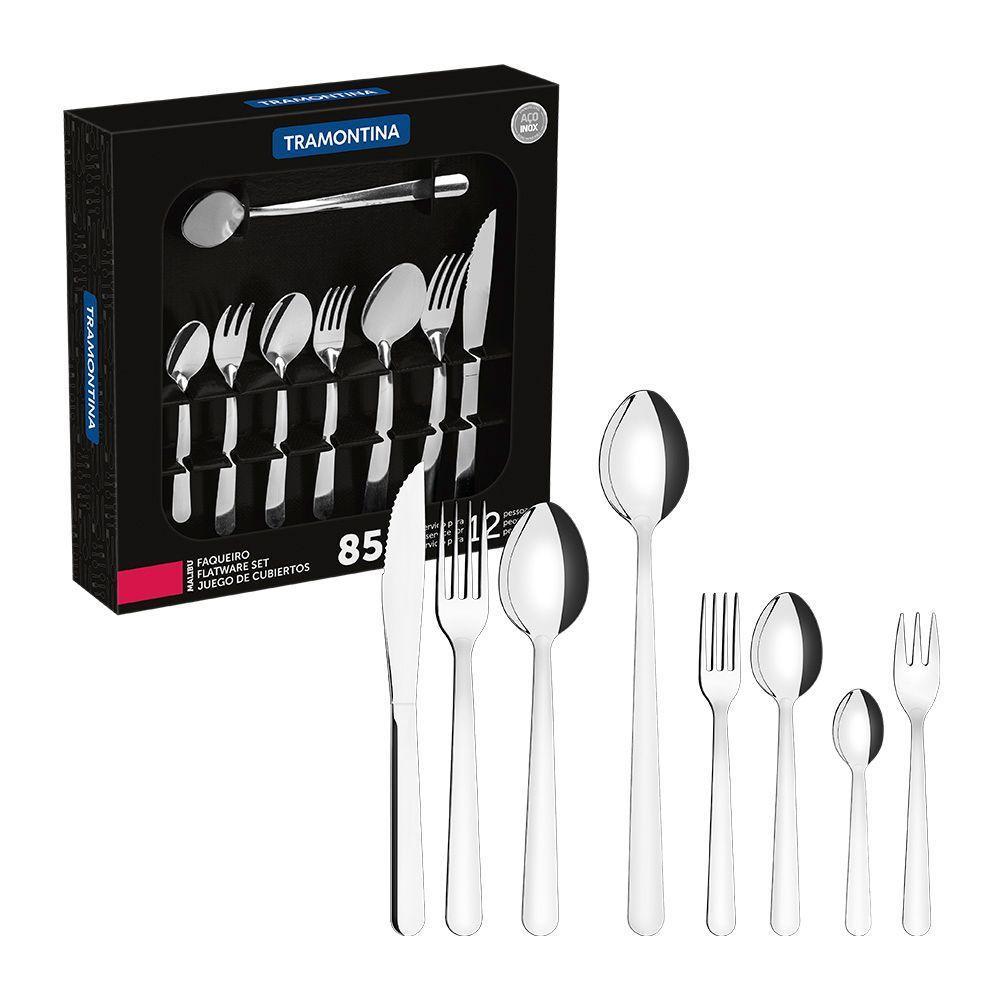 Jogo De Talheres 85 Peças Tramontina Malibu 23798042 Inox Inox 23798042 - 2