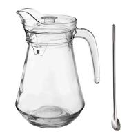 Jarra De Vidro Com Tampa Suco água 1.5 Litros + Colher Bailarina - 1