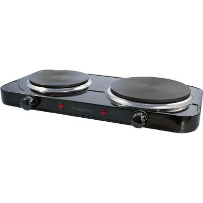 Fogão Elétrico de Mesa 2 Bocas Portátil Agratto FMP-01 Preto 110V