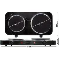 Fogão Elétrico de Mesa 2 Pratos 2500E FMP-01 Preto Agratto 110V - 6