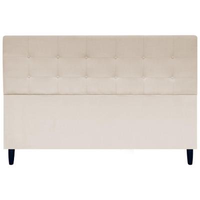 Cabeceira Cama Ivy King Ivy 195 Cm Suede Bege, Suede