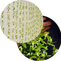 Cortina De Pisca Leds Luz Amarelo Com Fio Folhas Jardim 220v - 1