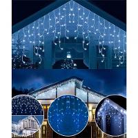 Pisca Cascata Azul 288 Lâmpadas Leds 8 Funções 4 Metros 220v - 5