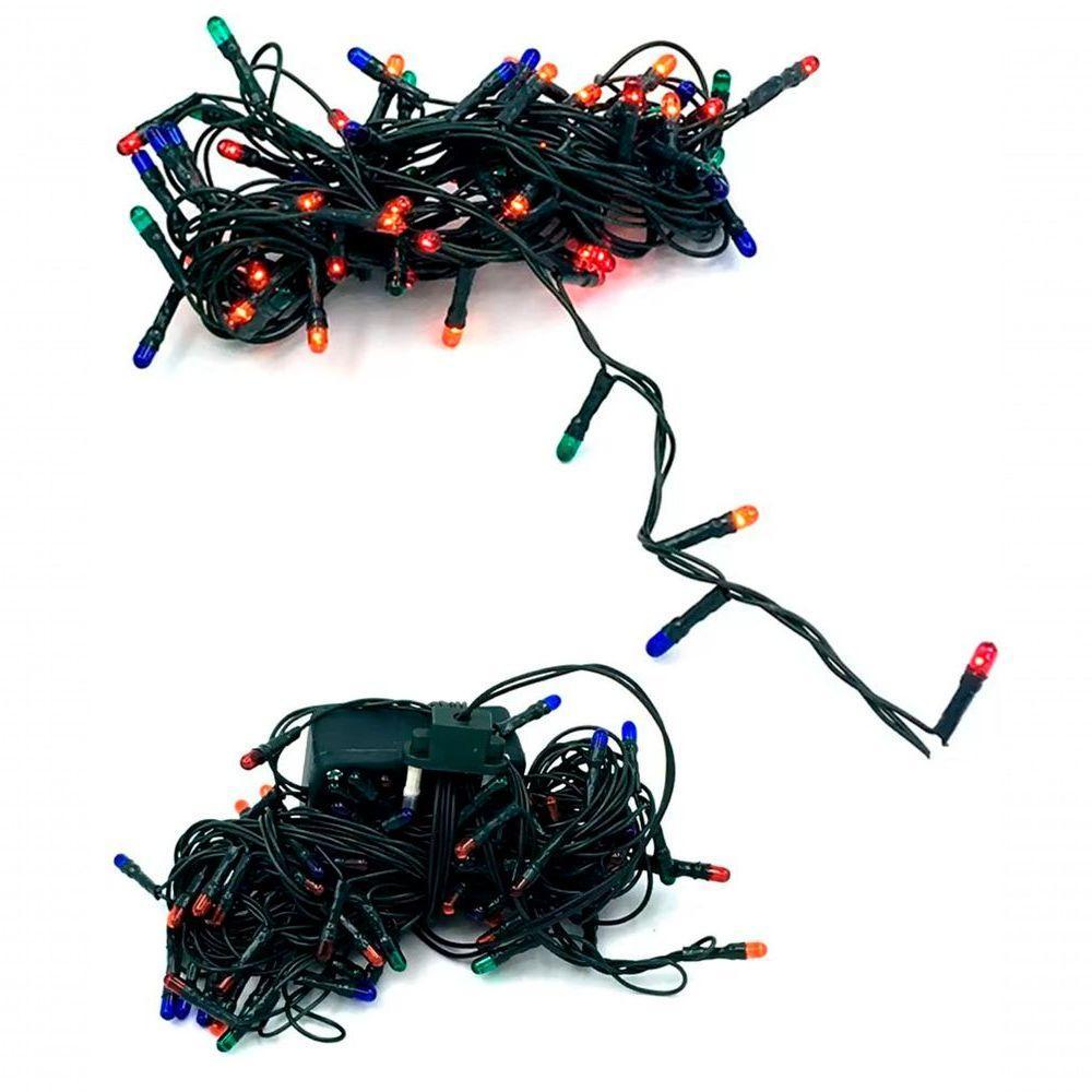 Cordão Pisca 100 Micro-lâmpadas Leds Branco Quente De 3,6m - 3