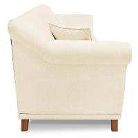 Poltrona Decorativa Retro Polo Com Almofada Linho Natural Ezz Natural - 3