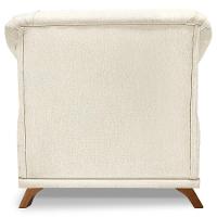 Poltrona Decorativa Retro Polo Com Almofada Linho Natural Ezz Natural - 6