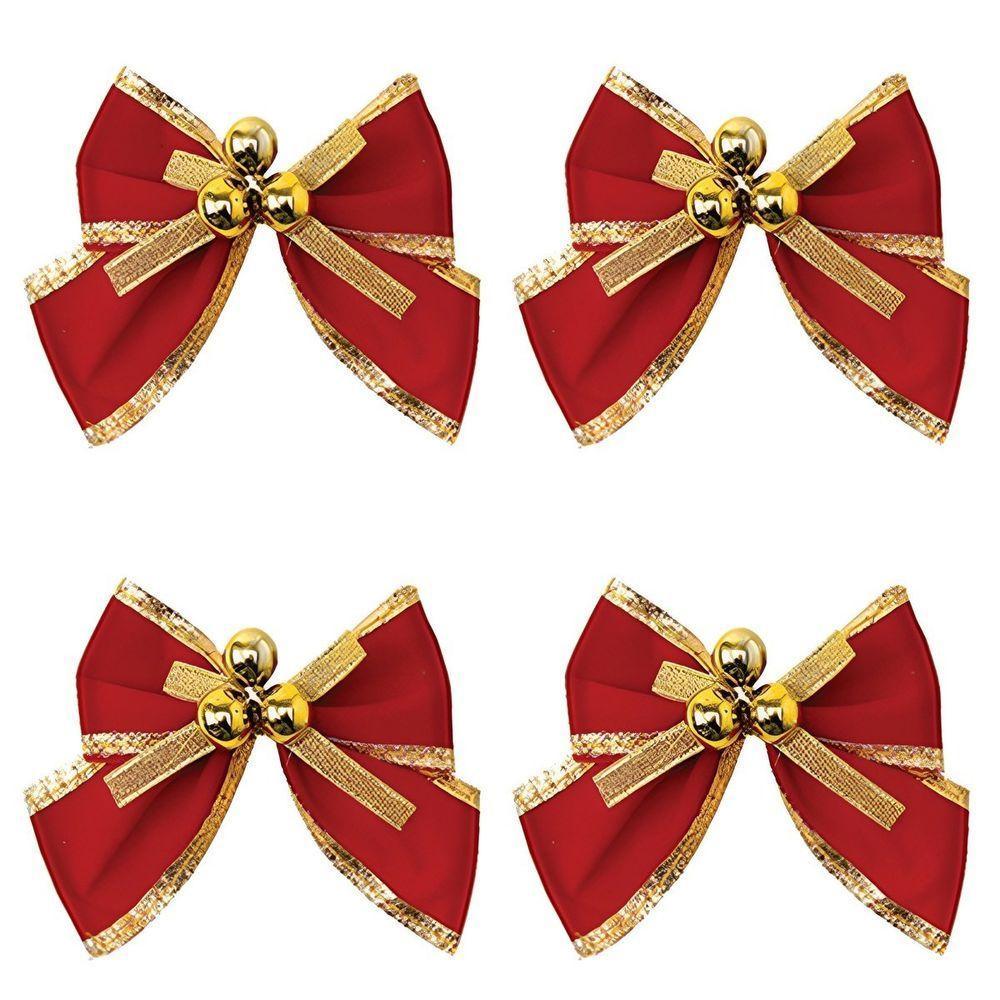 Kit 40 Laços De Bolinhas 10cm Pingentes Dourado Brilhante - 4