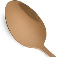 Conjunto 6pçs Colheres Refeição Inox Rose Gold Luxo Rústico - 3