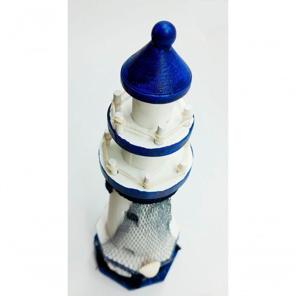 Farol Enfeite Decorativo Náutico Multicor Marítimo A 30 Cm - 5