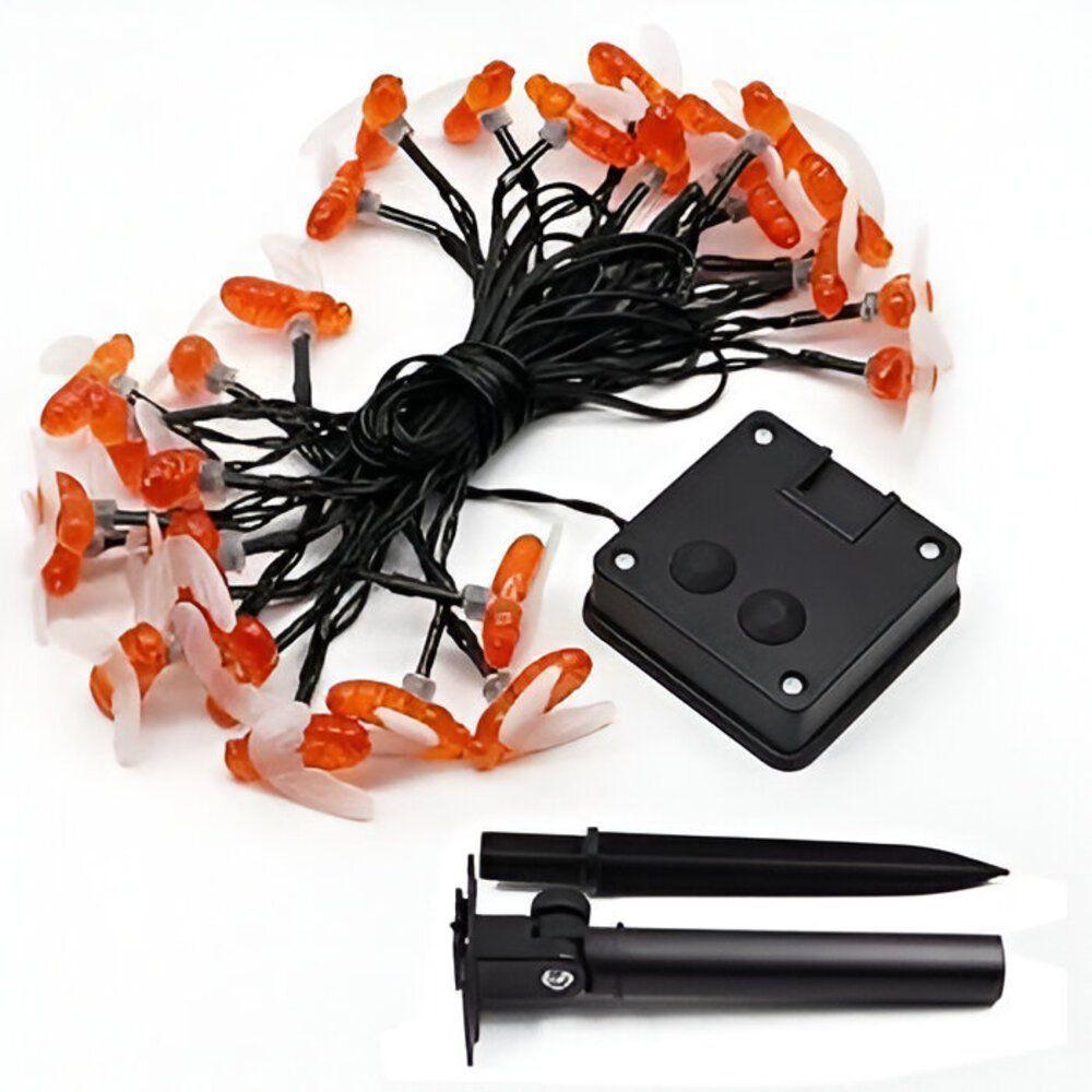 Cordão Leds Solar Lâmpadas Luzes Estilo Abelhas Brancas 5m - 4