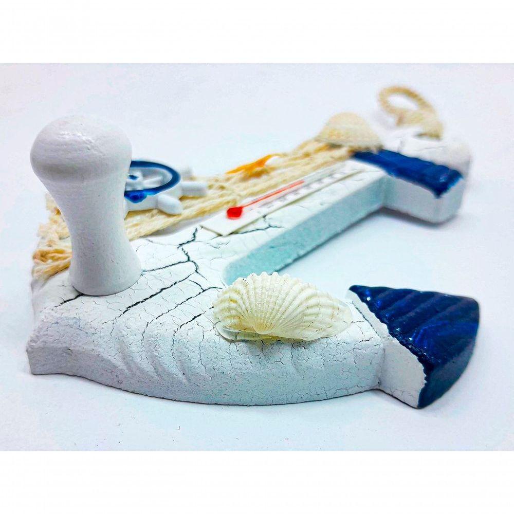 Enfeite Decorativo Ancora Termômetro Náutico Marítimo 18cm - 3